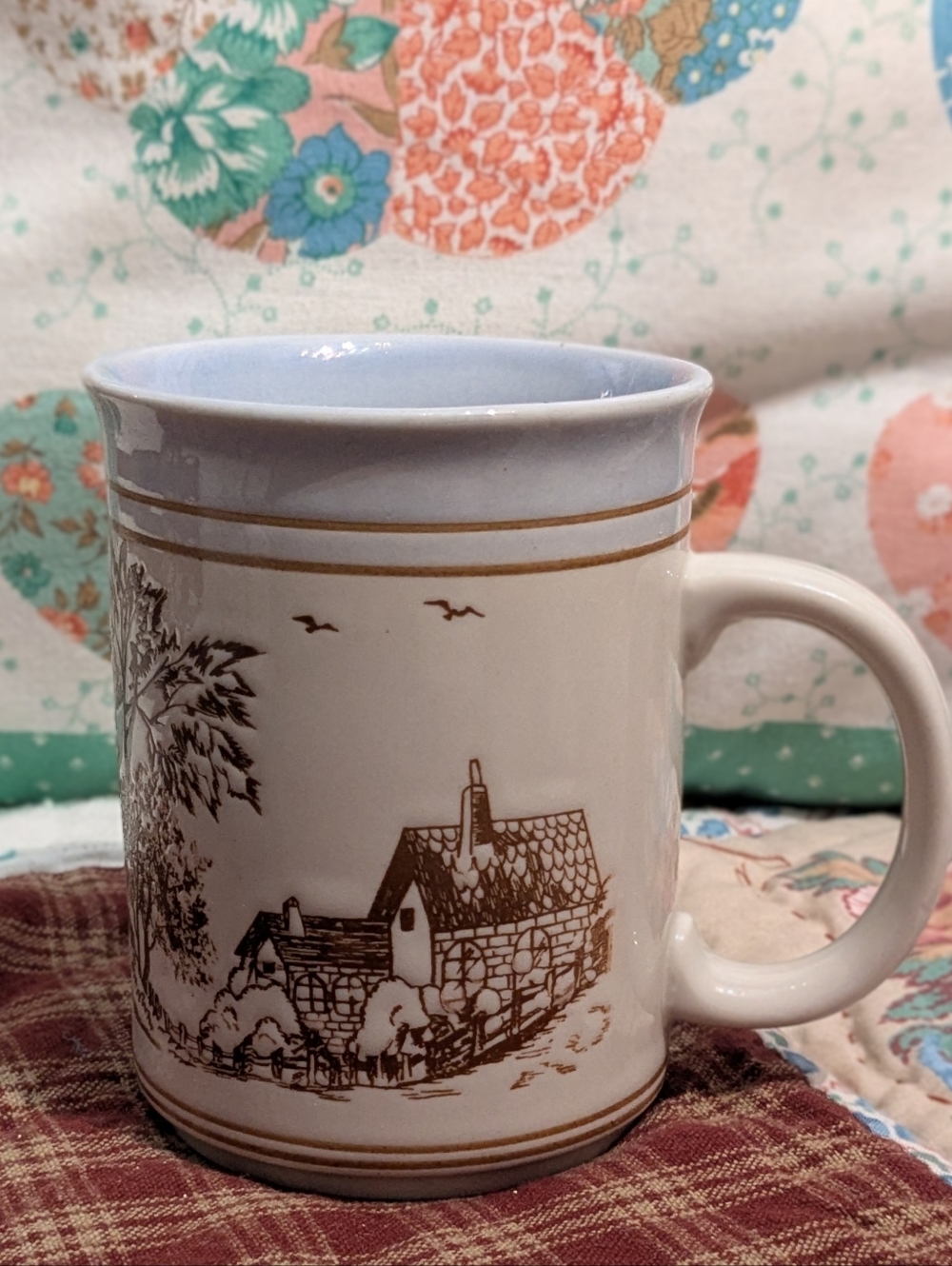 Textured Rustic  Farm house  Stoneware Mug